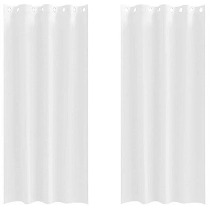 vidaXL Blackout Curtains with Rings 2 pcs Pure White 245 x 140 cm