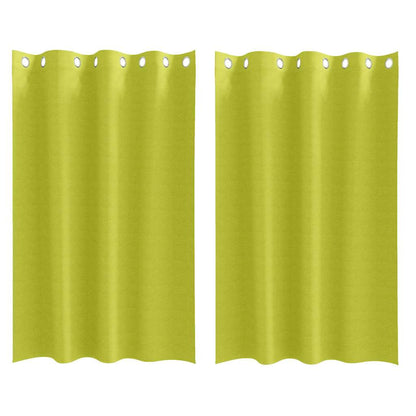 vidaXL Blackout Curtains with Rings 2 pcs Green 175 x 140 cm Polyester