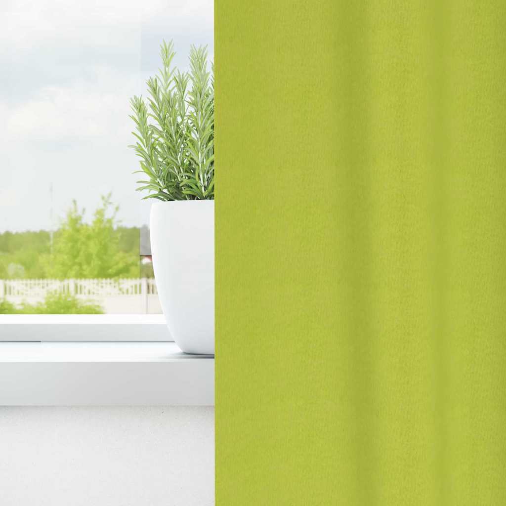 vidaXL Blackout Curtains with Rings 2 pcs Green 245 x 140 cm Polyester
