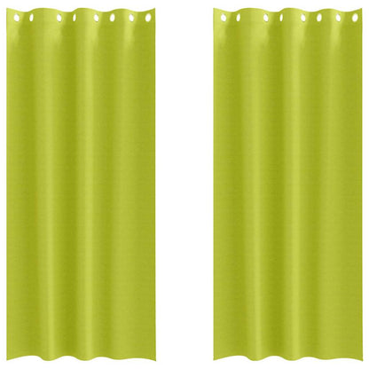 vidaXL Blackout Curtains with Rings 2 pcs Green 245 x 140 cm Polyester