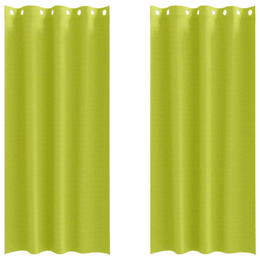 vidaXL Blackout Curtains with Rings 2 pcs Green 245 x 140 cm Polyester