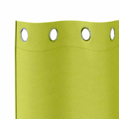 vidaXL Blackout Curtains with Rings 2 pcs Green 260 x 140 cm Polyester