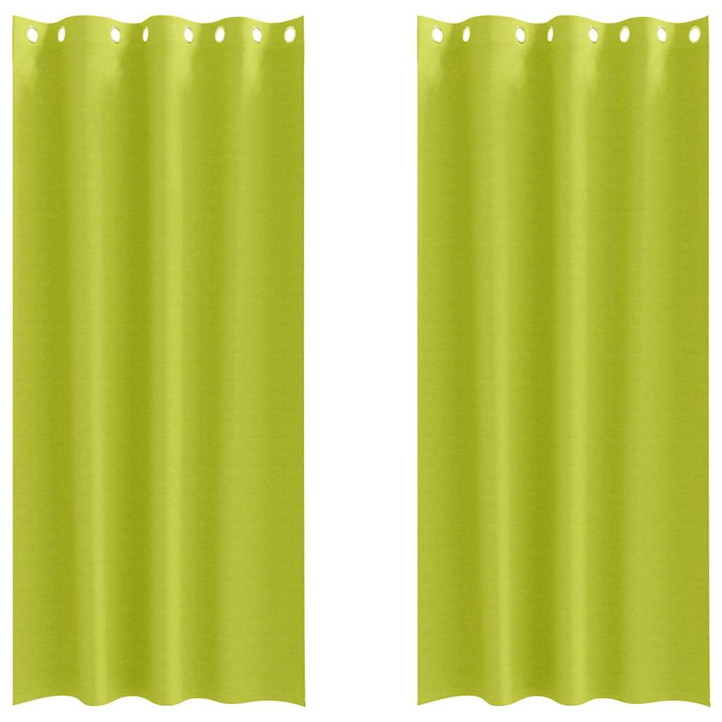 vidaXL Blackout Curtains with Rings 2 pcs Green 260 x 140 cm Polyester