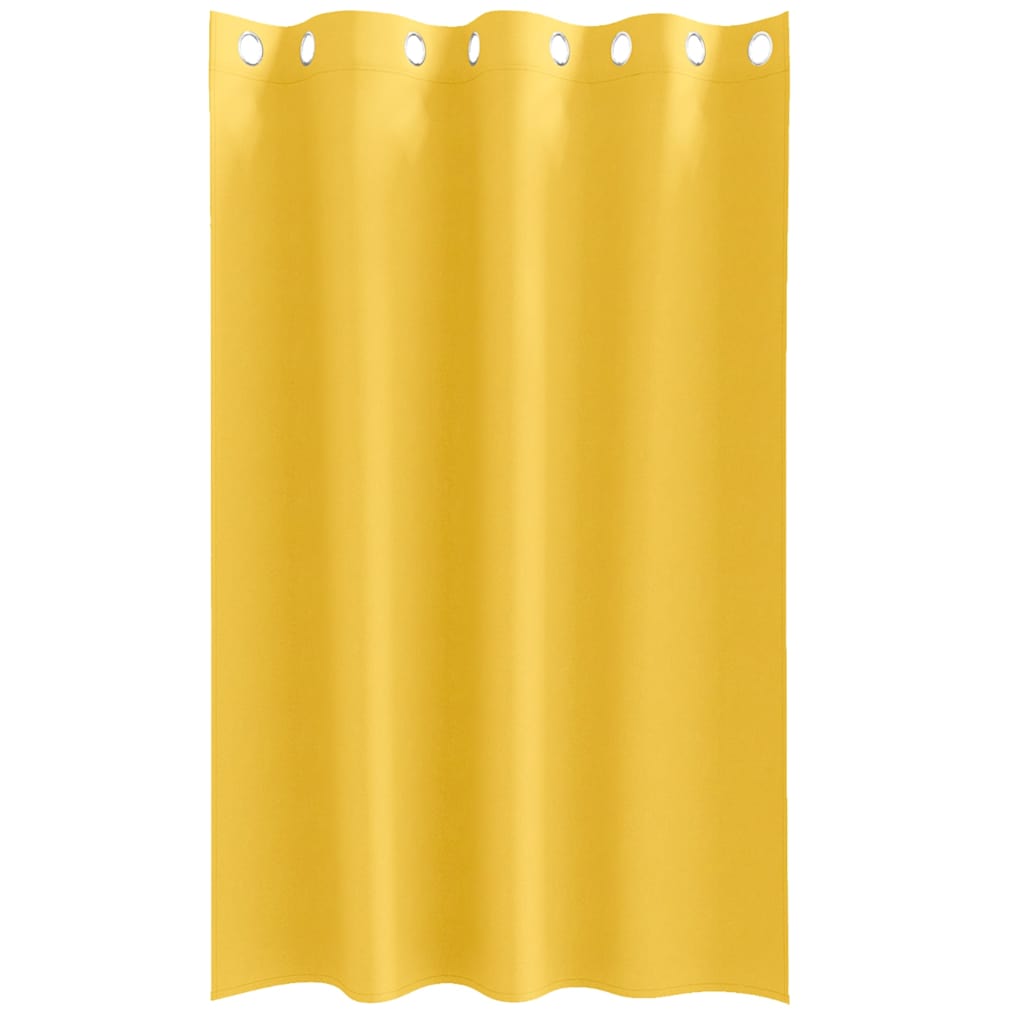 vidaXL Blackout Curtains with Rings 2 pcs Mustard Yellow 175 x 140 cm