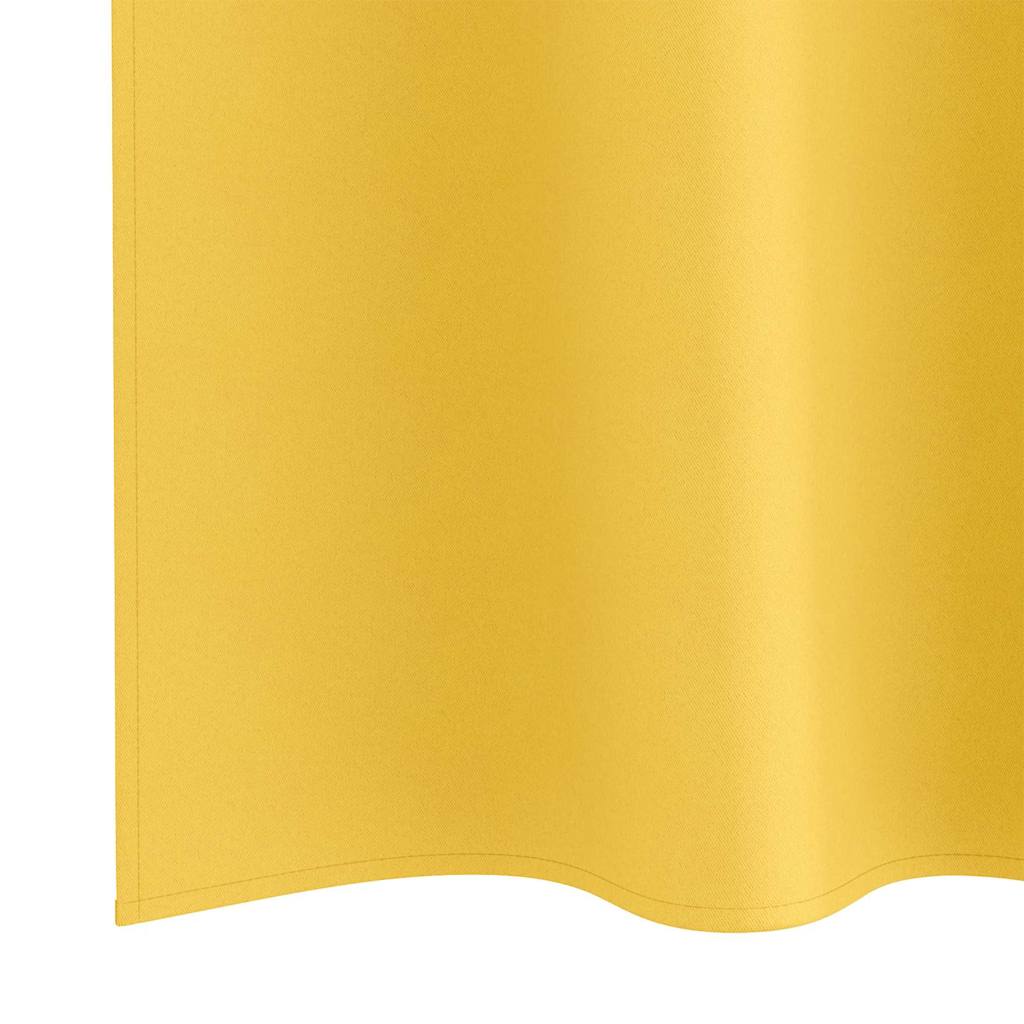 vidaXL Blackout Curtains with Rings 2 pcs Mustard Yellow 260 x 140 cm