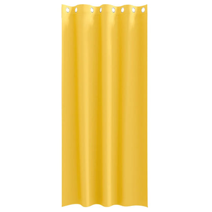 vidaXL Blackout Curtains with Rings 2 pcs Mustard Yellow 260 x 140 cm
