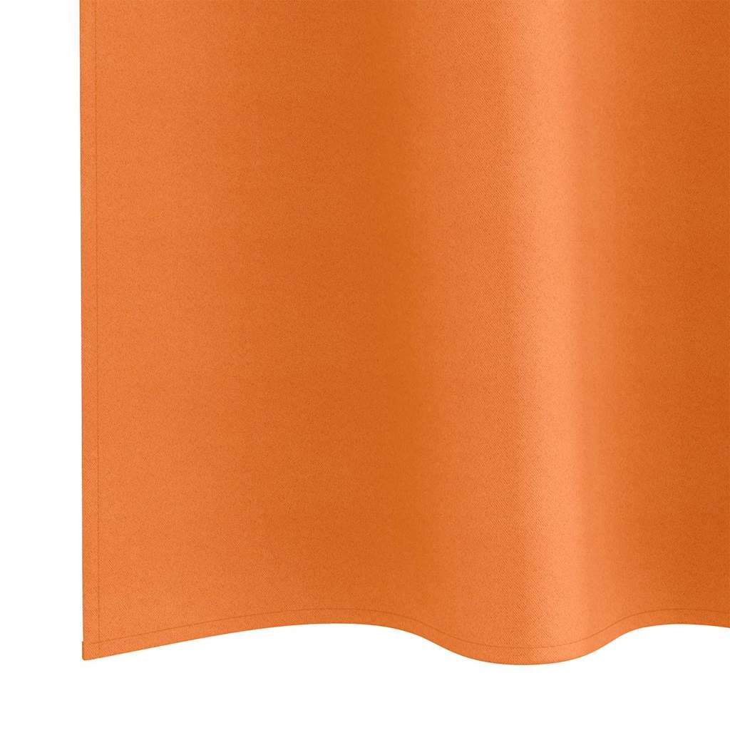 vidaXL Blackout Curtains with Rings 2 pcs Bright Orange 260 x 140 cm