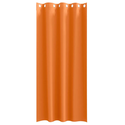 vidaXL Blackout Curtains with Rings 2 pcs Bright Orange 260 x 140 cm