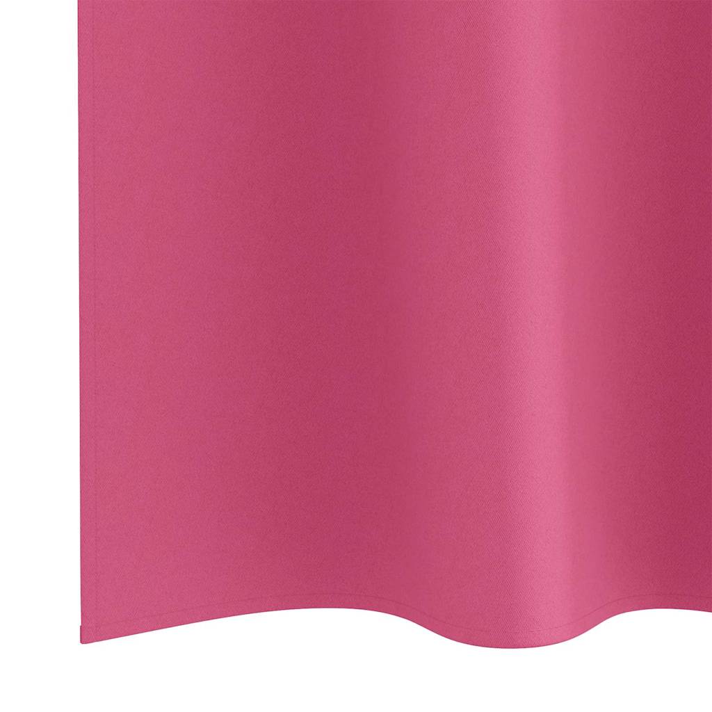 vidaXL Blackout Curtains with Rings 2 pcs Bright Pink 245 x 140 cm