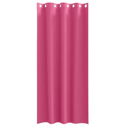 vidaXL Blackout Curtains with Rings 2 pcs Bright Pink 245 x 140 cm