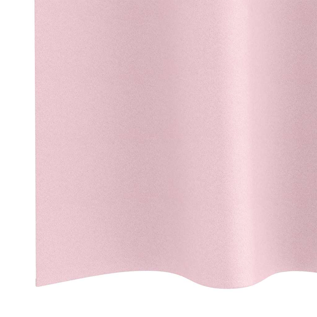 vidaXL Blackout Curtains with Rings 2 pcs Baby Pink 140 x 140 cm