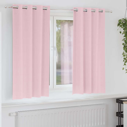 vidaXL Blackout Curtains with Rings 2 pcs Baby Pink 175 x 140 cm