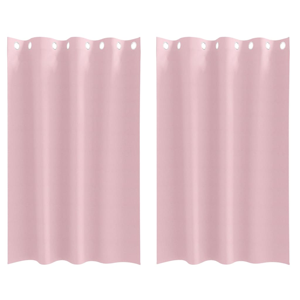 vidaXL Blackout Curtains with Rings 2 pcs Baby Pink 175 x 140 cm