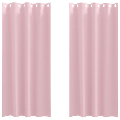 vidaXL Blackout Curtains with Rings 2 pcs Baby Pink 245 x 140 cm