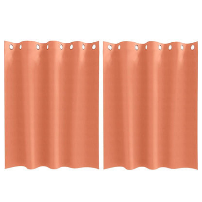 vidaXL Blackout Curtains with Rings 2 pcs Terracotta 140 x 140 cm