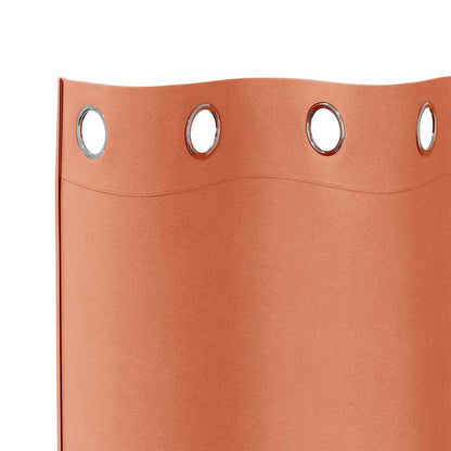 vidaXL Blackout Curtains with Rings 2 pcs Terracotta 175 x 140 cm