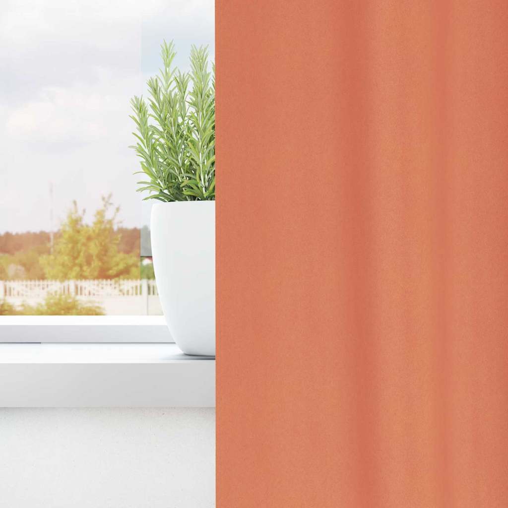 vidaXL Blackout Curtains with Rings 2 pcs Terracotta 175 x 140 cm