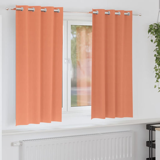 vidaXL Blackout Curtains with Rings 2 pcs Terracotta 175 x 140 cm
