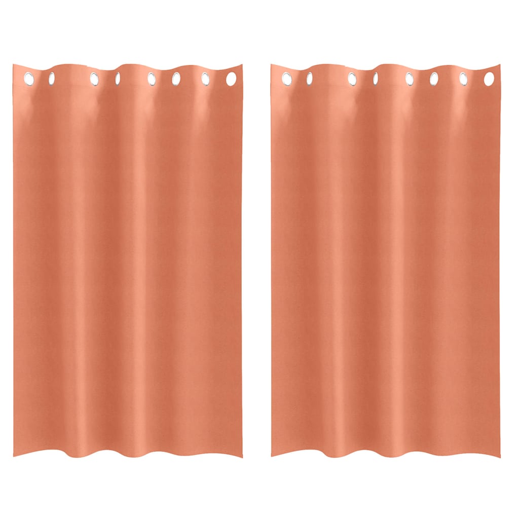 vidaXL Blackout Curtains with Rings 2 pcs Terracotta 175 x 140 cm