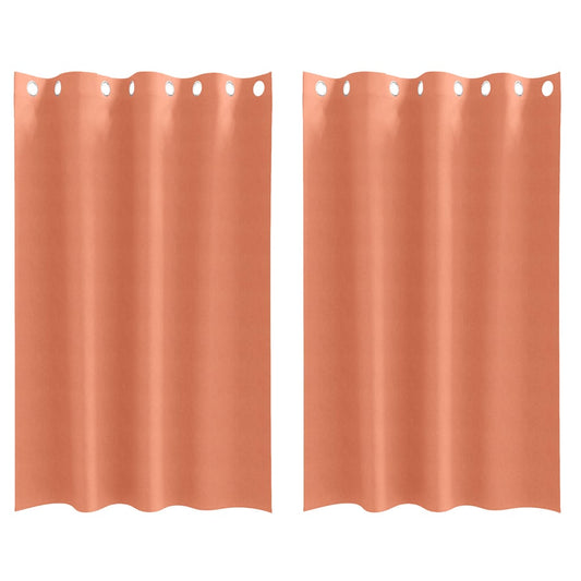 vidaXL Blackout Curtains with Rings 2 pcs Terracotta 175 x 140 cm