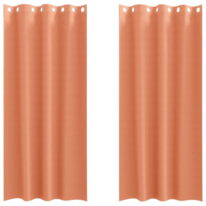 vidaXL Blackout Curtains with Rings 2 pcs Terracotta 225 x 140 cm