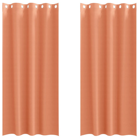 vidaXL Blackout Curtains with Rings 2 pcs Terracotta 245 x 140 cm