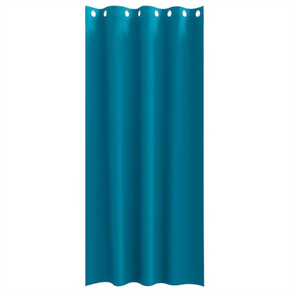 vidaXL Blackout Curtains with Rings 2 pcs Turquoise 260 x 140 cm