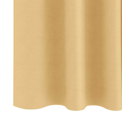 vidaXL Blackout Curtains with Rings 2 pcs Beige 140 x 140 cm Polyester