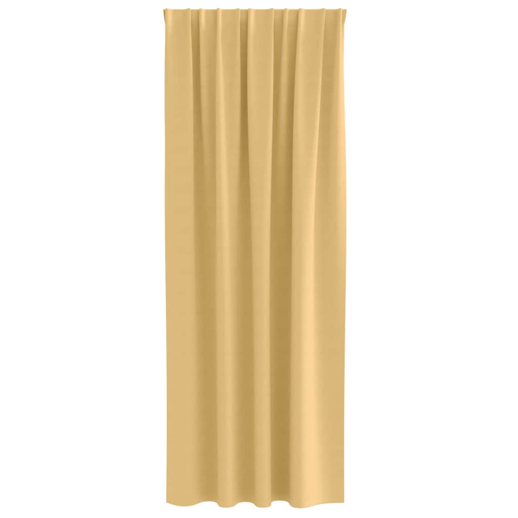 vidaXL Blackout Curtains with Rings 2 pcs Beige 260 x 140 cm Polyester