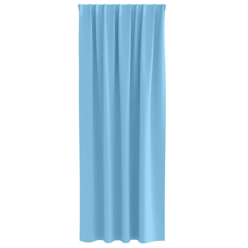 vidaXL Blackout Curtains with Rings 2 pcs Light Blue 225 x 140 cm