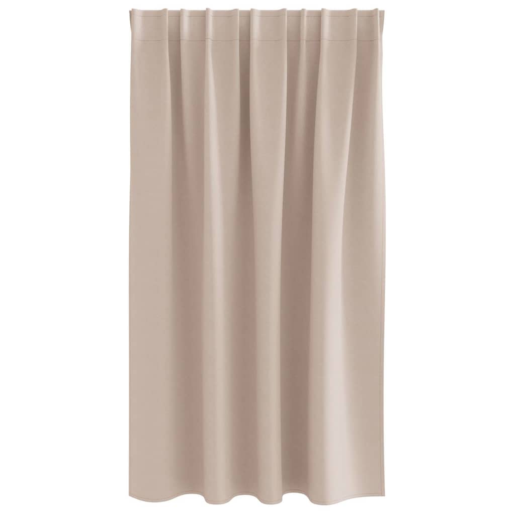 vidaXL Blackout Curtains with Rings 2 pcs Taupe 140 x 140 cm Polyester