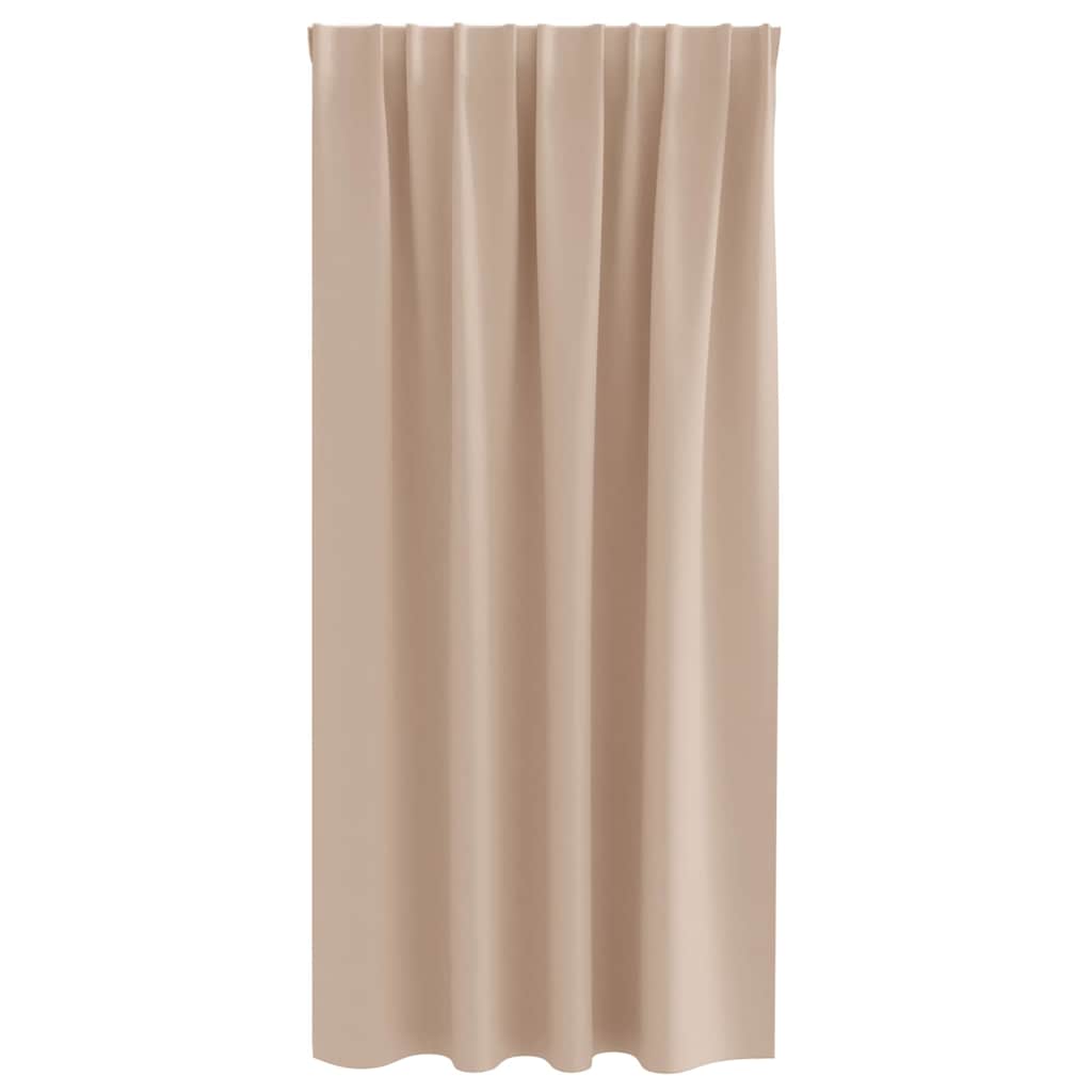 vidaXL Blackout Curtains with Rings 2 pcs Taupe 175 x 140 cm Polyester