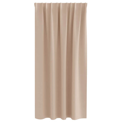vidaXL Blackout Curtains with Rings 2 pcs Taupe 175 x 140 cm Polyester