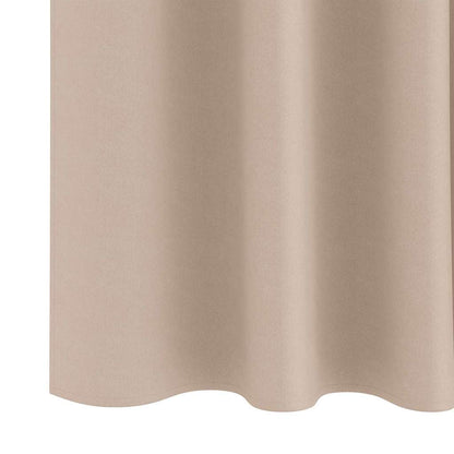 vidaXL Blackout Curtains with Rings 2 pcs Taupe 225 x 140 cm Polyester