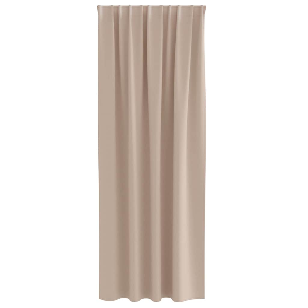 vidaXL Blackout Curtains with Rings 2 pcs Taupe 245 x 140 cm Polyester