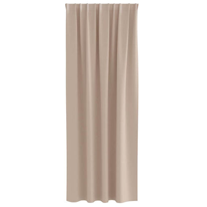 vidaXL Blackout Curtains with Rings 2 pcs Taupe 260 x 140 cm Polyester