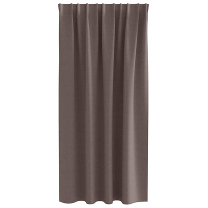 vidaXL Blackout Curtains with Rings 2 pcs Dark Brown 175 x 140 cm