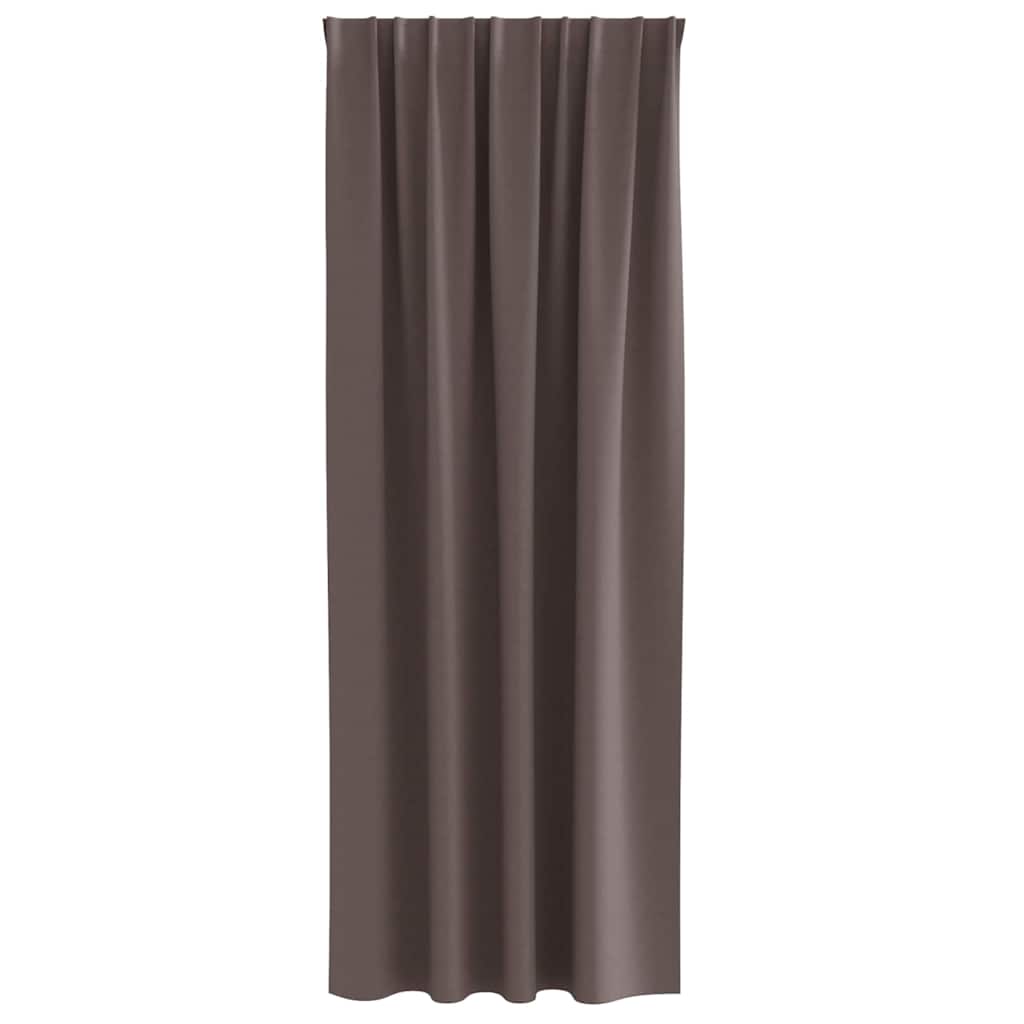 vidaXL Blackout Curtains with Rings 2 pcs Dark Brown 245 x 140 cm