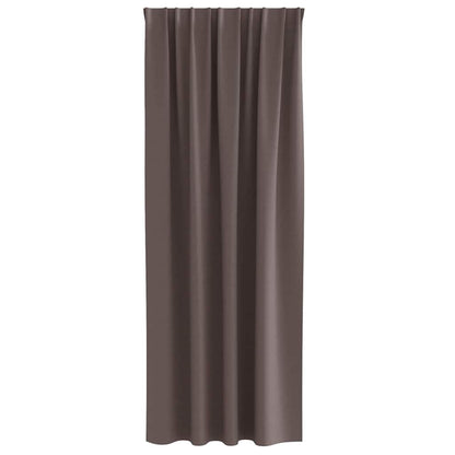 vidaXL Blackout Curtains with Rings 2 pcs Dark Brown 245 x 140 cm
