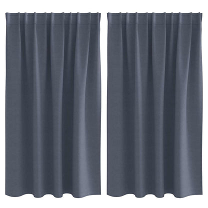 vidaXL Blackout Curtains with Rings 2 pcs Anthracite 140 x 140 cm