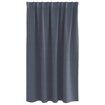 vidaXL Blackout Curtains with Rings 2 pcs Anthracite 140 x 140 cm