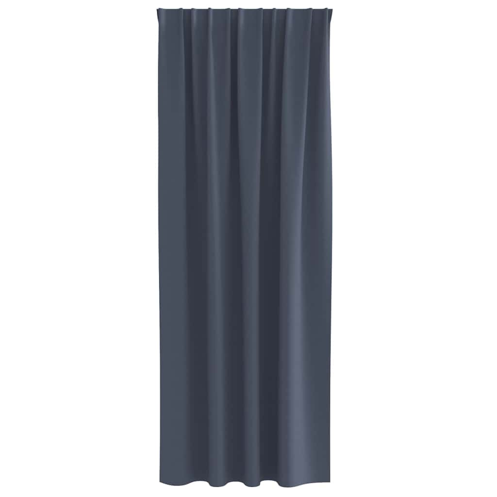 vidaXL Blackout Curtains with Rings 2 pcs Anthracite 260 x 140 cm