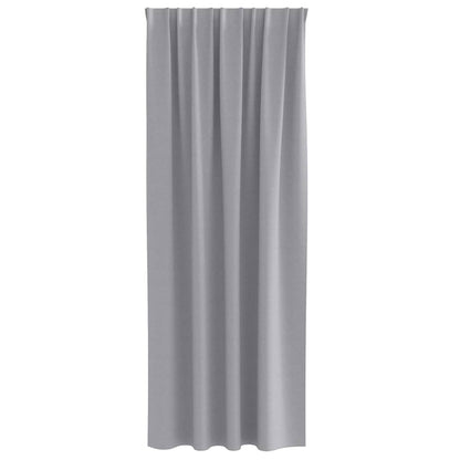vidaXL Blackout Curtains with Rings 2 pcs Light Grey 245 x 140 cm