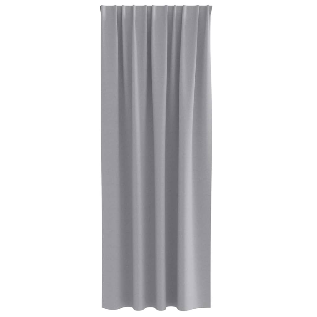 vidaXL Blackout Curtains with Rings 2 pcs Light Grey 260 x 140 cm