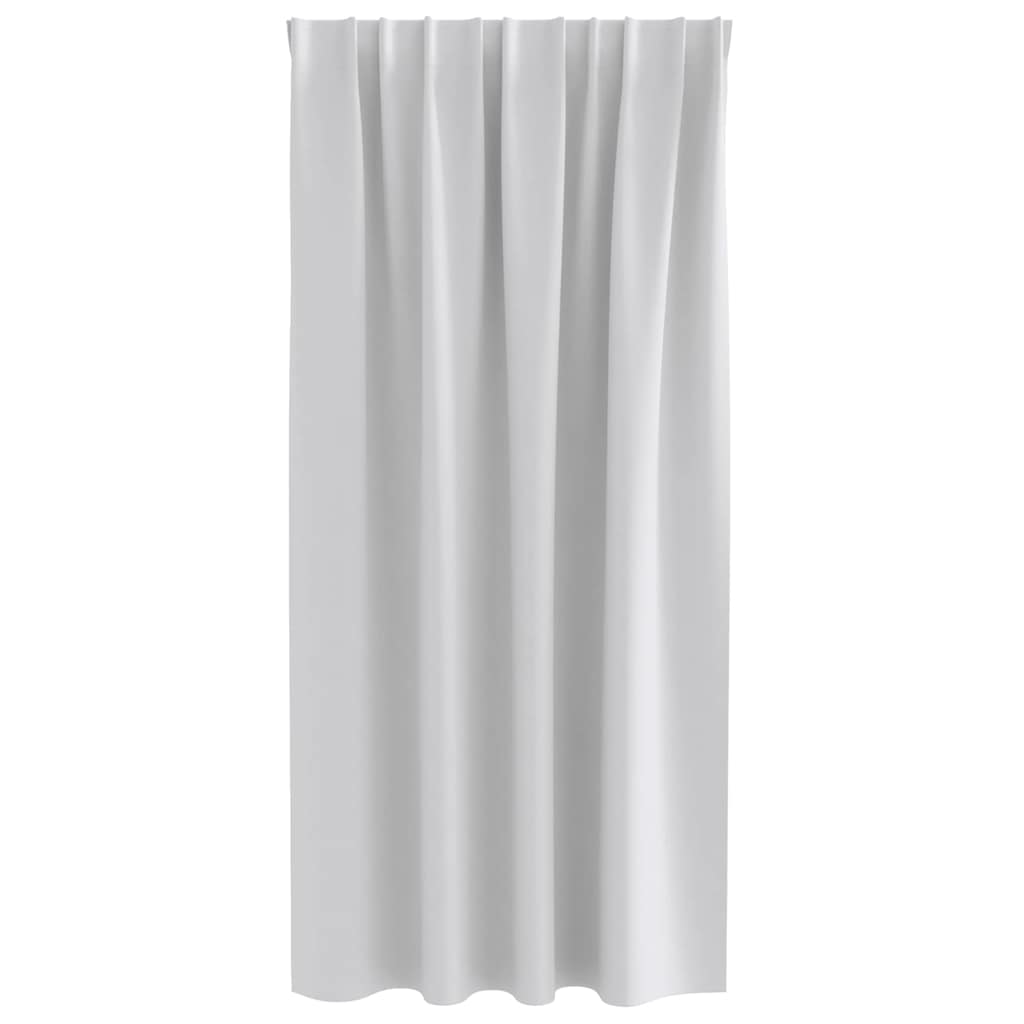 vidaXL Blackout Curtains with Rings 2 pcs Light Grey 175 x 140 cm
