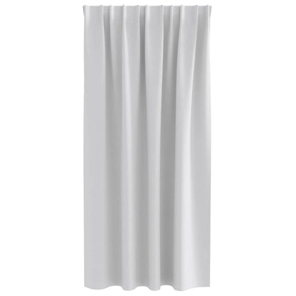 vidaXL Blackout Curtains with Rings 2 pcs Light Grey 175 x 140 cm
