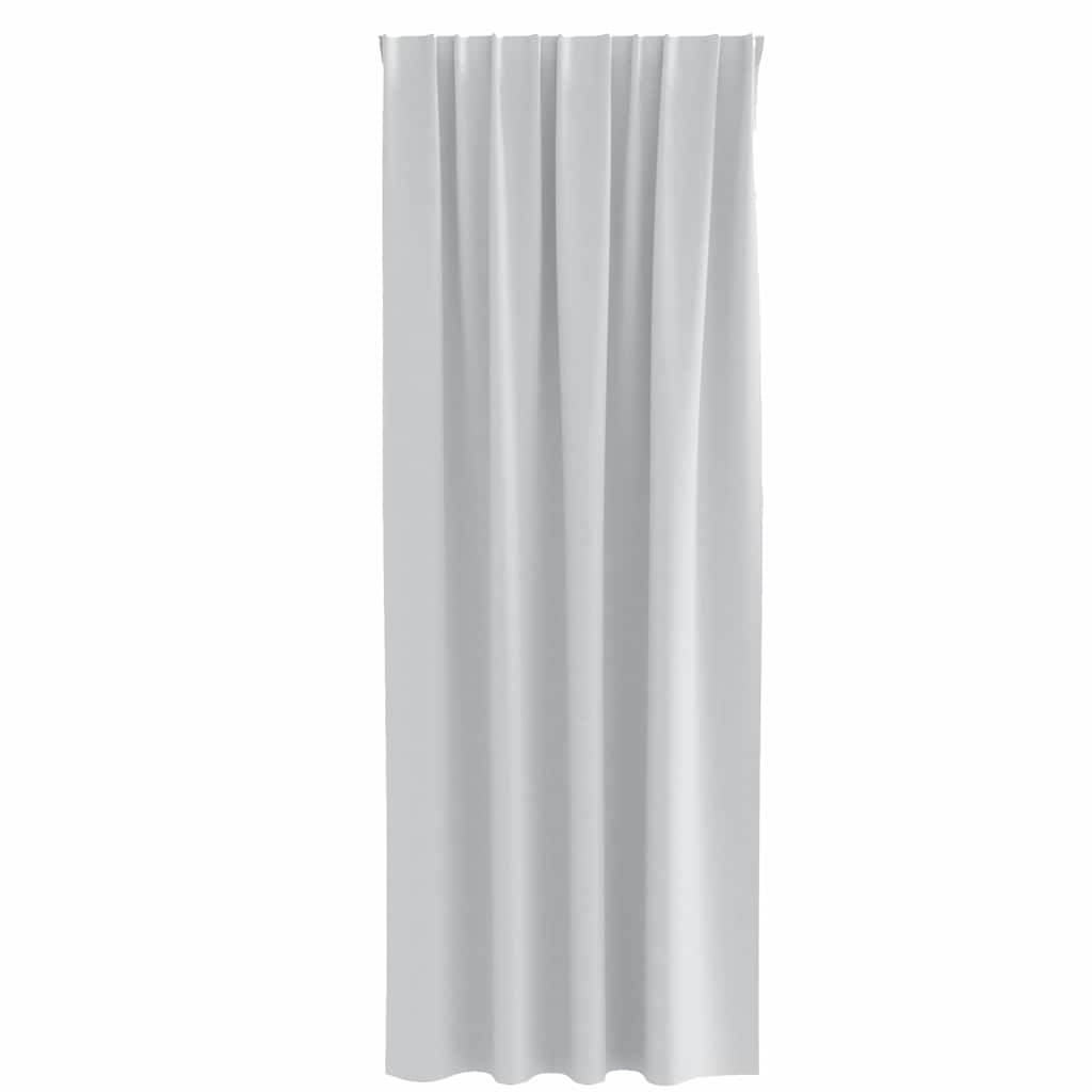 vidaXL Blackout Curtains with Rings 2 pcs Pale Grey 245 x 140 cm