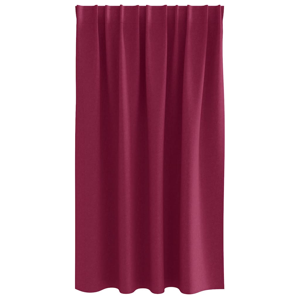 vidaXL Blackout Curtains with Rings 2 pcs Wine Red 140 x 140 cm