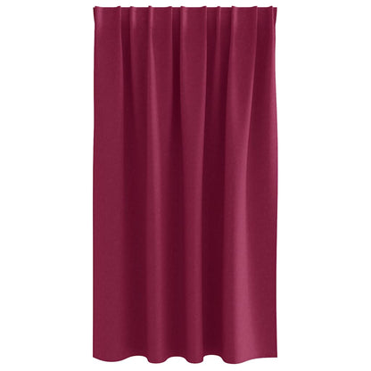 vidaXL Blackout Curtains with Rings 2 pcs Wine Red 140 x 140 cm