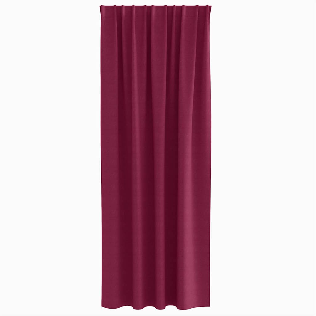 vidaXL Blackout Curtains with Rings 2 pcs Wine Red 260 x 140 cm